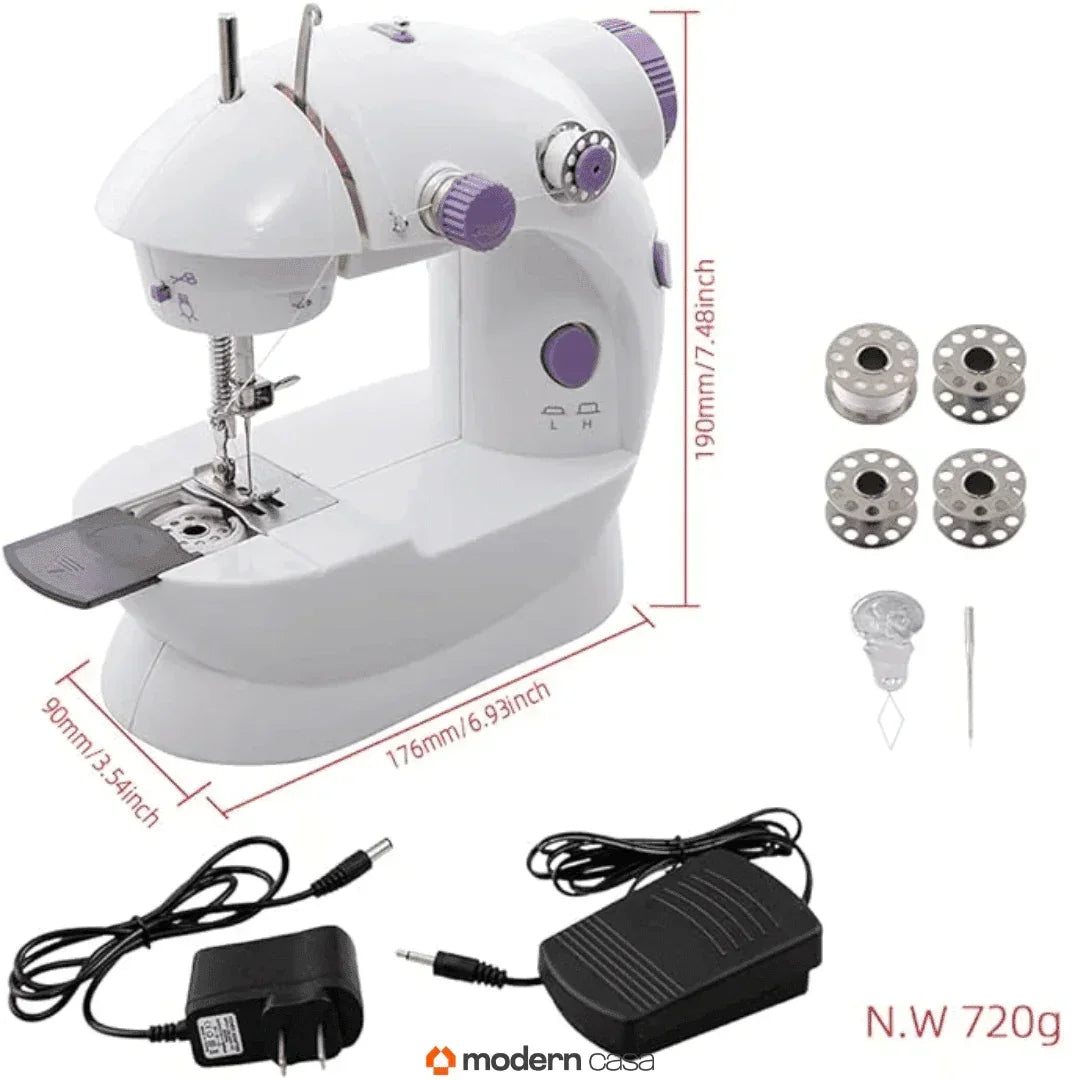 Mini Máquina Costura Portátil Elétrica