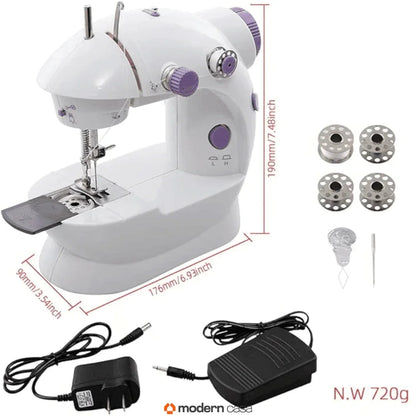Mini Máquina Costura Portátil Elétrica