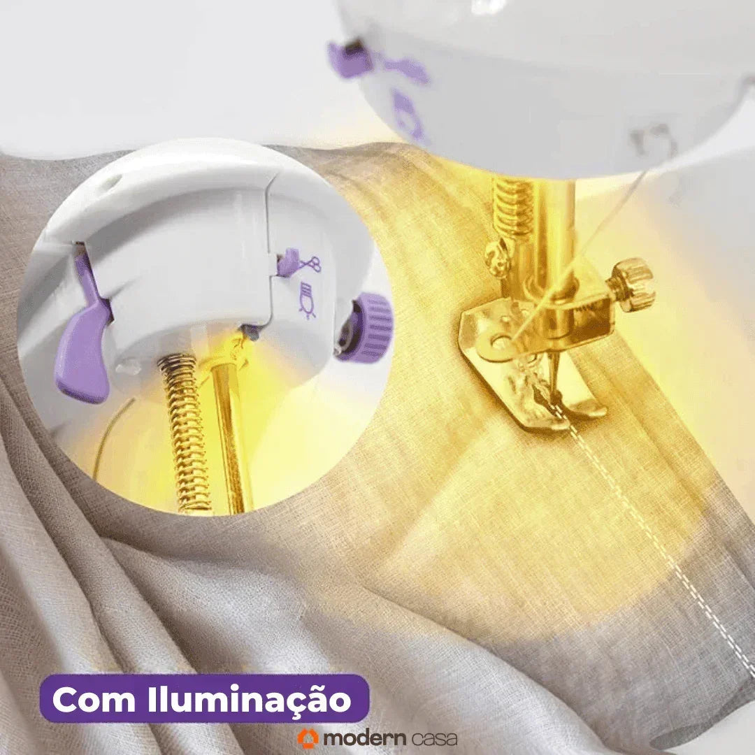 Mini Máquina Costura Portátil Elétrica