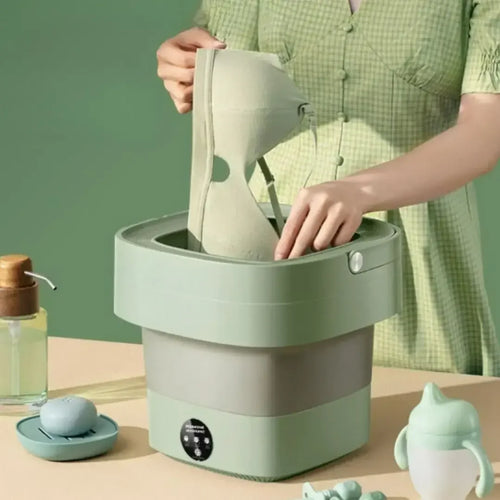 Mini Máquina de Lavar Roupa Dobrável TurboClean 9 Litros