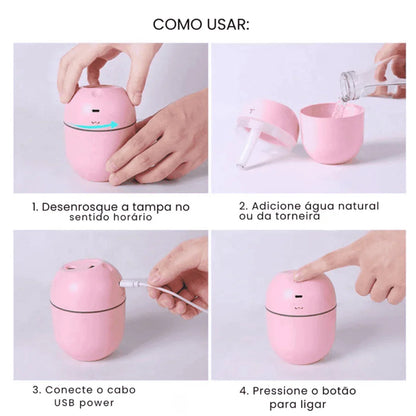 Mini Umidificador de Ar Portátil
