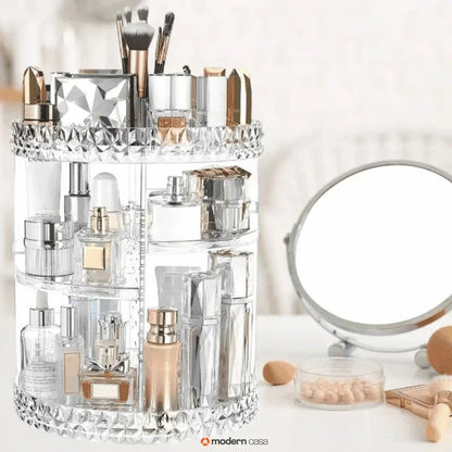 Organizador de Maquiagem Acrílico Giratório 360°