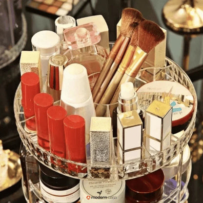 Organizador de Maquiagem Acrílico Giratório 360°