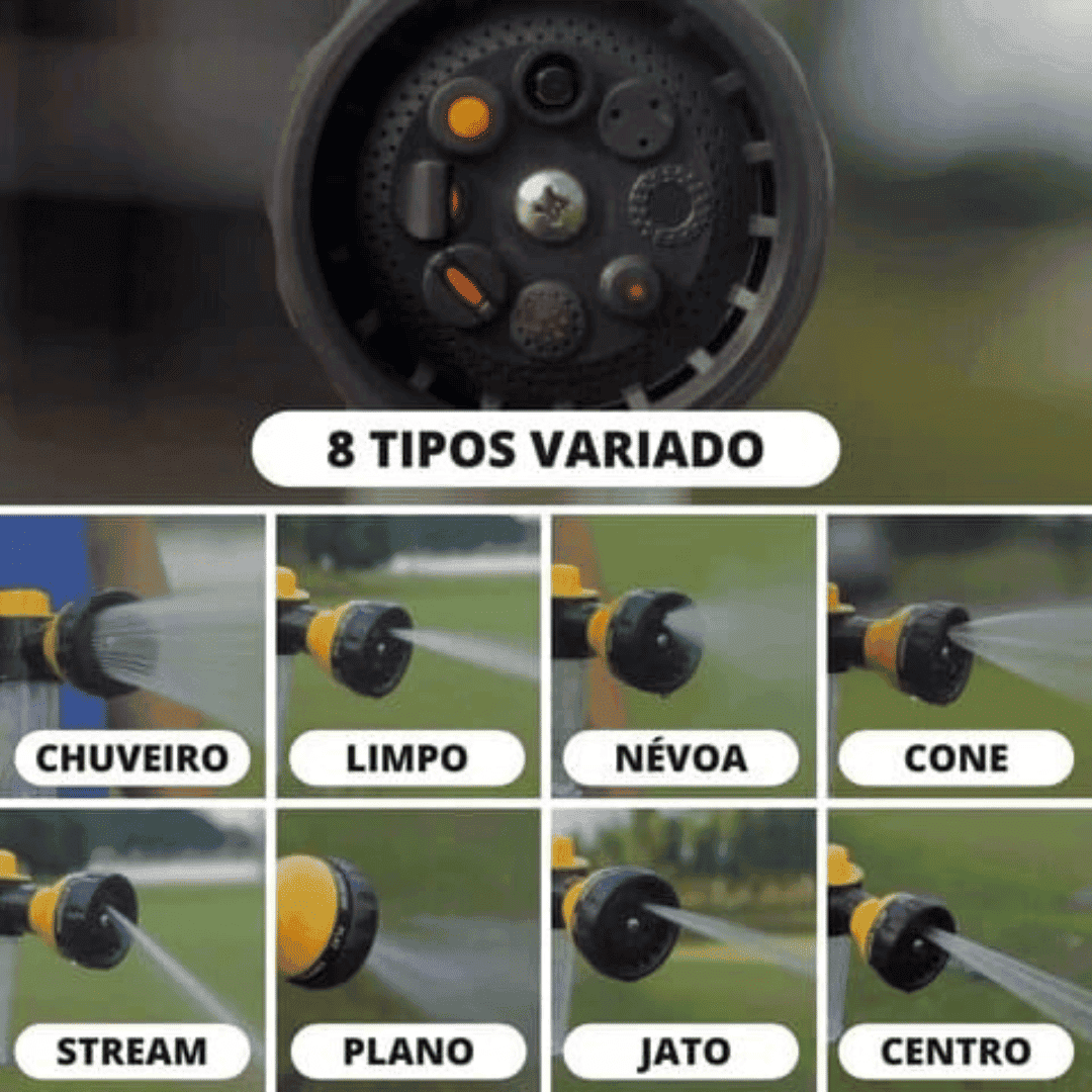 Pistola de Alta Pressão com Espuma 8 em 1