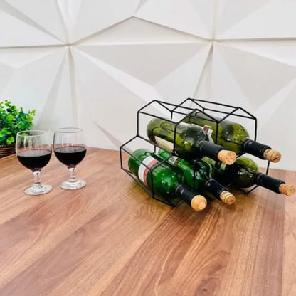 Suporte Adega de Vinho Aramado para 5 garrafas