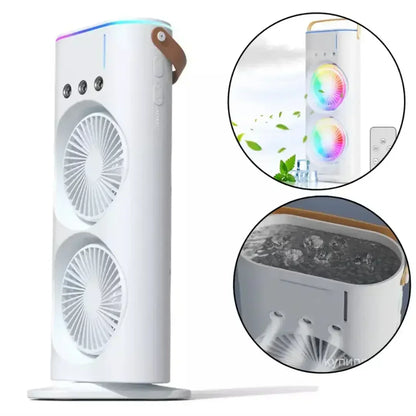 Umidificador Climatizador Portátil com Led 3 em 1