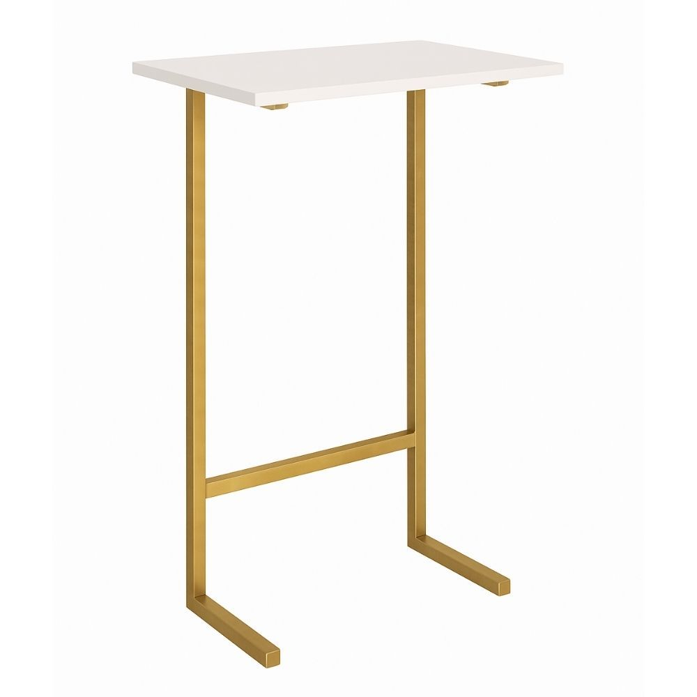 Mesinha Apoio Braço Sofa Lateral Apoiar Objetos Pés de Ferro