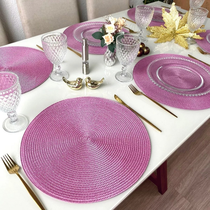 Jogo Americano Souplast Redondo Jantar Mesa Posta