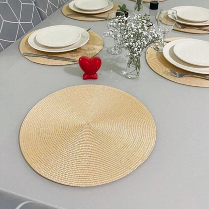 Jogo Americano Souplast Redondo Jantar Mesa Posta