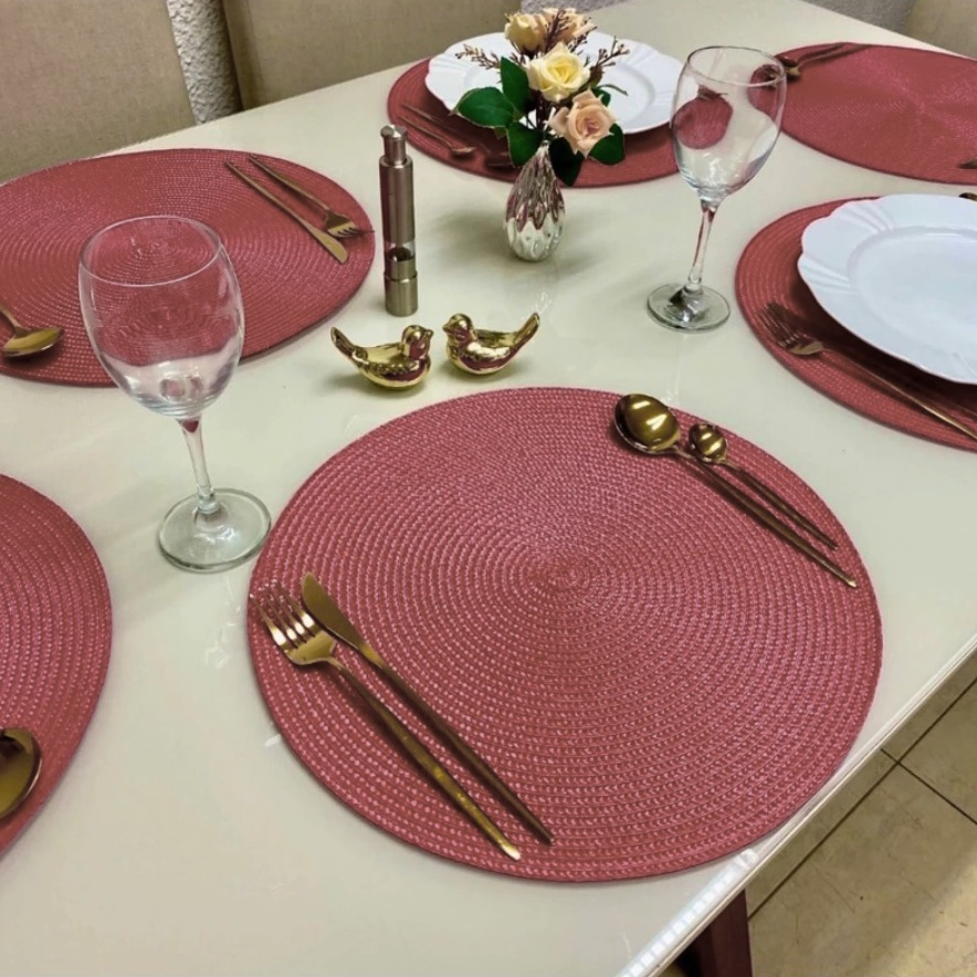 Jogo Americano Souplast Redondo Jantar Mesa Posta